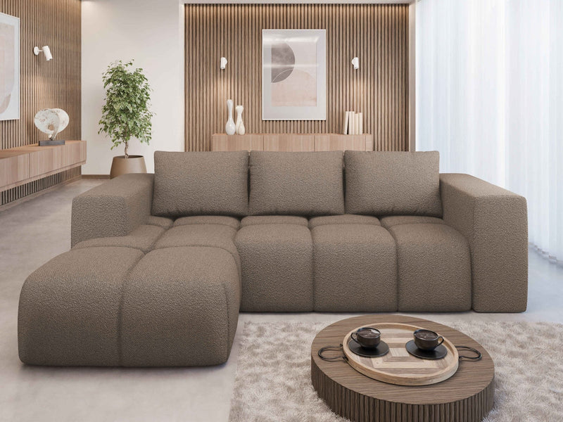 FLAVIO Corner Sofa Bed in modern living room setting.