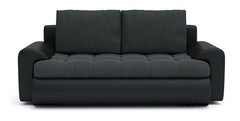 TOKYO Sofa Double in black, modern design, versatile as a sofa bed.