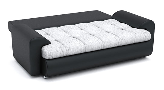 TOKYO Sofa Double, convertible sofa bed with black and white upholstery.