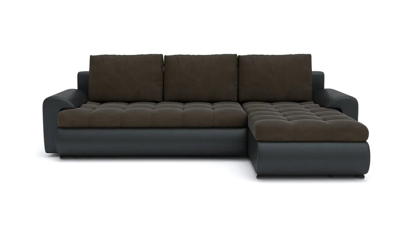 Sleek Tokyo Corner Sofa Bed with pull-out function and storage.