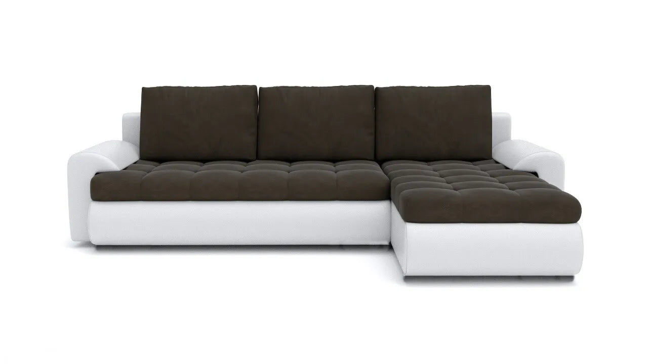 Modern TOKYO Corner Sofa Bed with pull-out bed, reversible design, and built-in storage in sleek contemporary style.