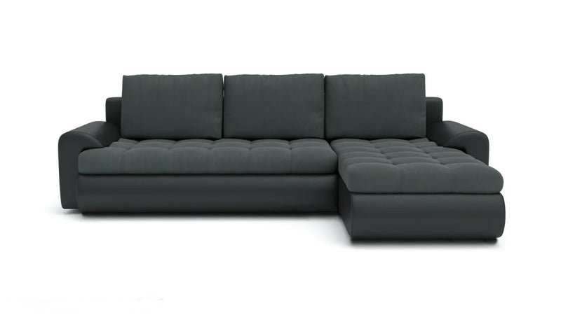 TOKYO Corner Sofa Bed in a sleek modern design with dark upholstery and reversible corner layout.