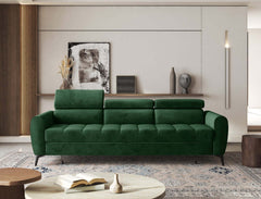 BJORN Sofa Bed with adjustable headrests in a modern living room setting.